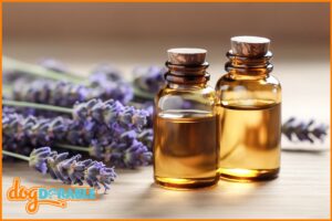 lavender oil on the table